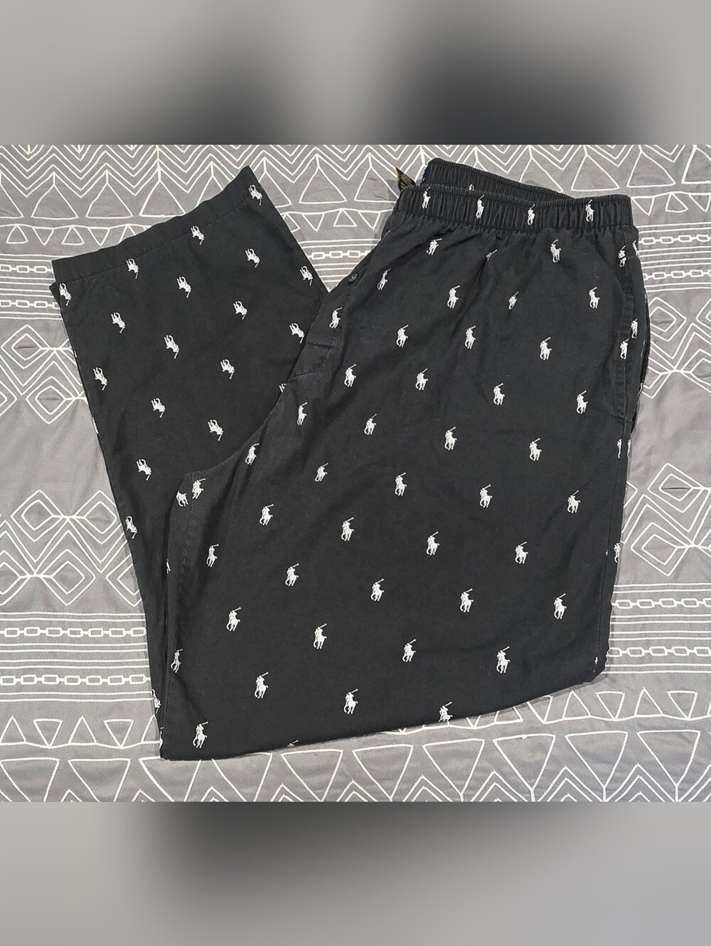 Polo Ralph Lauren Men's Black Logo Pajama Pants Size XL